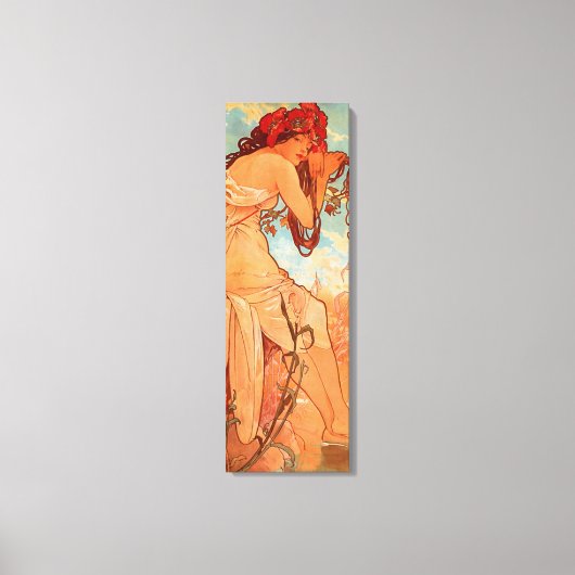 Alphonse Mucha, Vier seizoenen, zomer Canvas Afdruk (Voorkant)