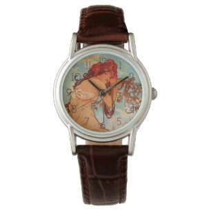 Alphonse Mucha, Vier seizoenen, zomer Horloge