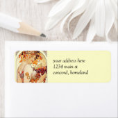 Alphonse Mucha Vintage Art Etiket (Insitu)