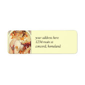 Alphonse Mucha Vintage Art Etiket (Voorkant)