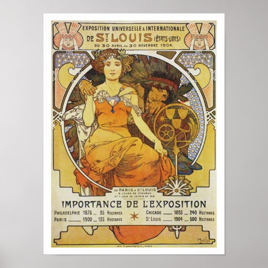 Alphonse Mucha vintage poster (Voorkant)