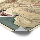 Alphonse Mucha vintage poster kunst aan de muur (Hoek)