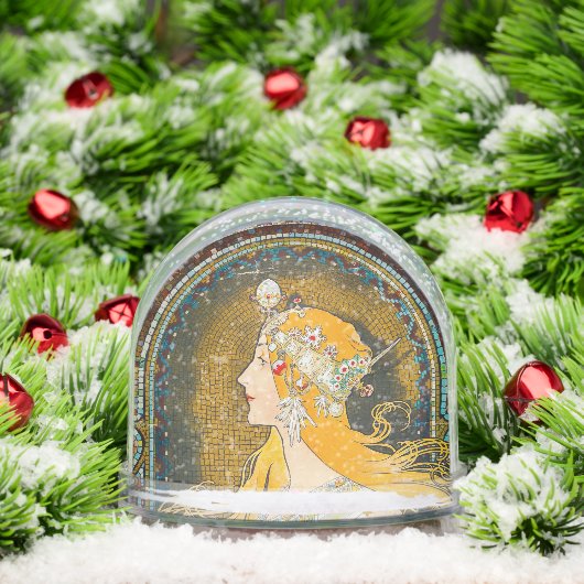 Alphonse Mucha Vintage Whitman's Ad Sneeuwbol (Kerstmis)