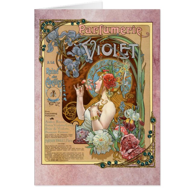Alphonse Mucha Violet Perfume French AD (Voorkant)