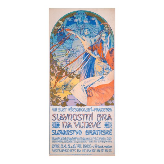 Alphonse Mucha voor Sokol Festival (1926) Foto Afdruk (Voorkant)