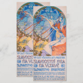 Alphonse Mucha voor Sokol Festival (1926) Menu (Voorkant / Achterkant)