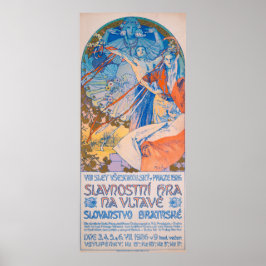 Alphonse Mucha voor Sokol Festival (1926) Poster