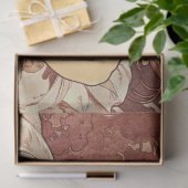 Alphonse Mucha Vrouw Kunstwerk Decoupage Tissuepapier (Geschenk)