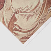 Alphonse Mucha Vrouw Kunstwerk Decoupage Tissuepapier (Detail)