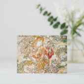 Alphonse Mucha - Vrouw met Daisy Briefkaart (Staand voorkant)