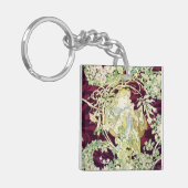  Alphonse Mucha, Vrouw met Daisy Sleutelhanger (Voorkant Links)