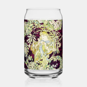 Alphonse Mucha Vrouw met Madelief Art Nouveau Kuns Blikvorm Glas