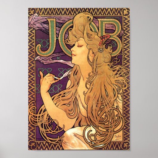 Alphonse Mucha wandkunst vintage poster (Voorkant)