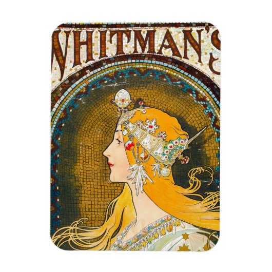 Alphonse Mucha Whitman's Ad Magneet (Verticaal)