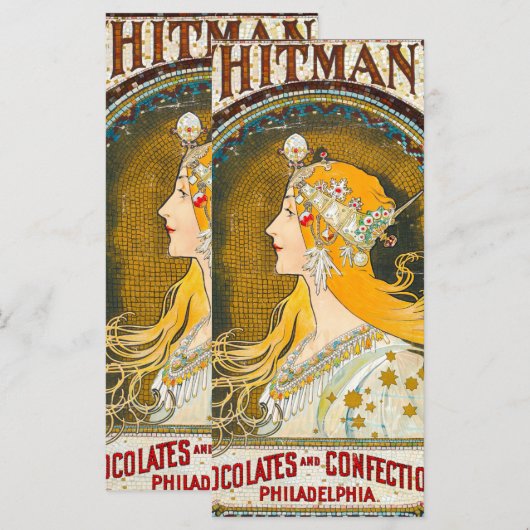 Alphonse Mucha  Whitman's Ad Menu (Voorkant / Achterkant)