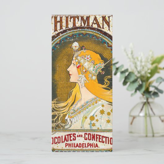 Alphonse Mucha  Whitman's Ad Menu (Staand voorkant)