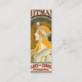 Alphonse Mucha  Whitman's Ad Mini Visitekaartje