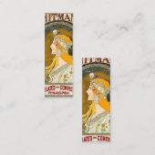 Alphonse Mucha  Whitman's Ad Mini Visitekaartje (Voorkant / Achterkant)