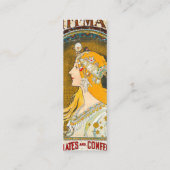 Alphonse Mucha  Whitman's Ad Mini Visitekaartje (Achterkant)