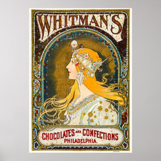 Alphonse Mucha Whitman's Ad Poster (Voorkant)