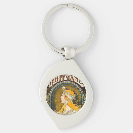 Alphonse Mucha Whitman's Ad Sleutelhanger (Voorkant)