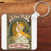 Alphonse Mucha Whitman's Ad Sleutelhanger (Achterkant)