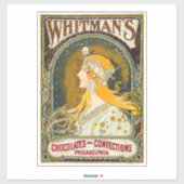 Alphonse Mucha  Whitman's Ad Sticker (Vel)