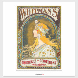 Alphonse Mucha  Whitman's Ad Sticker