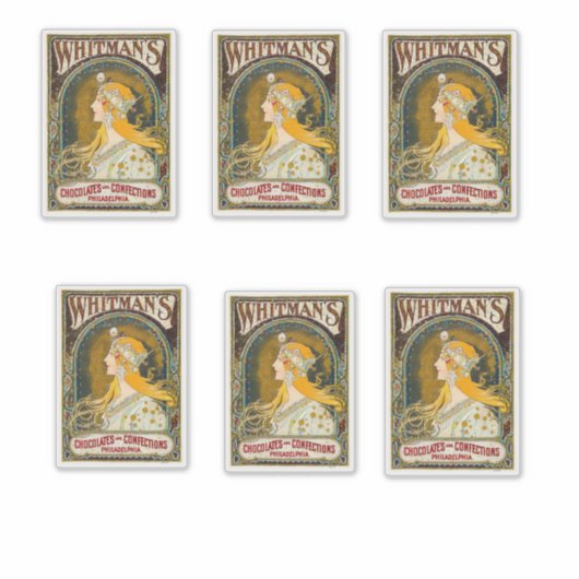 Alphonse Mucha  Whitman's Ad Sticker (Voorkant)