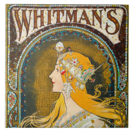 Alphonse Mucha Whitman's Ad Tegeltje
