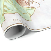 Alphonse Mucha Winter  Art Nouveau Painting Cadeaupapier (Rol Hoek)