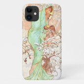 Alphonse Mucha Winter  Art Nouveau Painting Case-Mate iPhone Case (Achterkant)