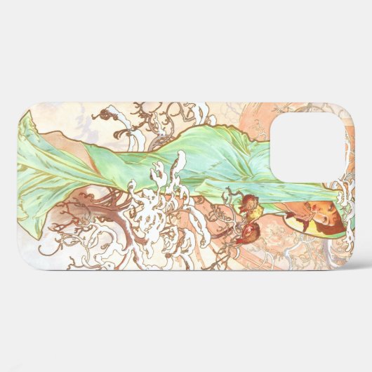 Alphonse Mucha Winter  Art Nouveau Painting Case-Mate iPhone Case (Achterkant (horizontaal))
