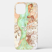 Alphonse Mucha Winter  Art Nouveau Painting Case-Mate iPhone Case (Achterkant)