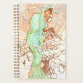 Alphonse Mucha Winter  Art Nouveau Painting Planner (Voorkant)