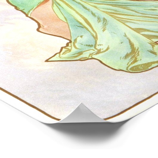 Alphonse Mucha Winter  Art Nouveau Painting Poster (Hoek)