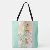 Alphonse Mucha Winter  Art Nouveau Painting Tote Bag (Voorkant)