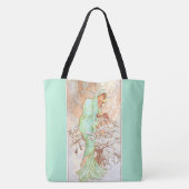 Alphonse Mucha Winter  Art Nouveau Painting Tote Bag (Achterkant)