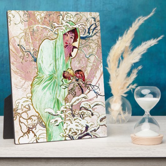 Alphonse Mucha Winter II Fotoplaat (Zijkant)