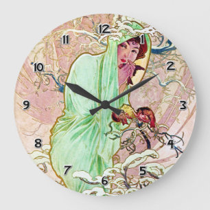 Alphonse Mucha Winter II Grote Klok