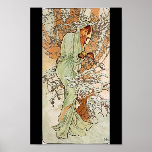 Alphonse Mucha - Winter Print (Voorkant)