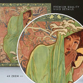 Alphonse Mucha Winter Season Art Nouveau Tegeltje