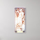 Alphonse Mucha - Winter White Canvas Afdruk (Voorkant)