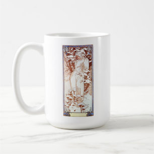 Alphonse Mucha - Winter White Koffiemok
