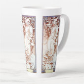 Alphonse Mucha - Winter White Latte Mok (Rechterhoek)