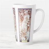 Alphonse Mucha - Winter White Latte Mok (Rechts)