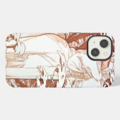 Alphonse Mucha - Witte Winter iPhone Hoesje (Achterkant horizontaal)