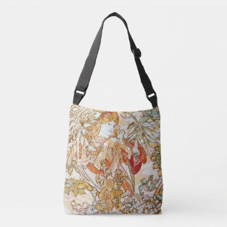 Alphonse Mucha Woman met een Daisy Art Nouveau Crossbody Tas