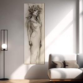 Alphonse Mucha Woman Pencil Kunst Nouveau Poster