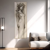 Alphonse Mucha Woman Pencil Kunst Nouveau Poster